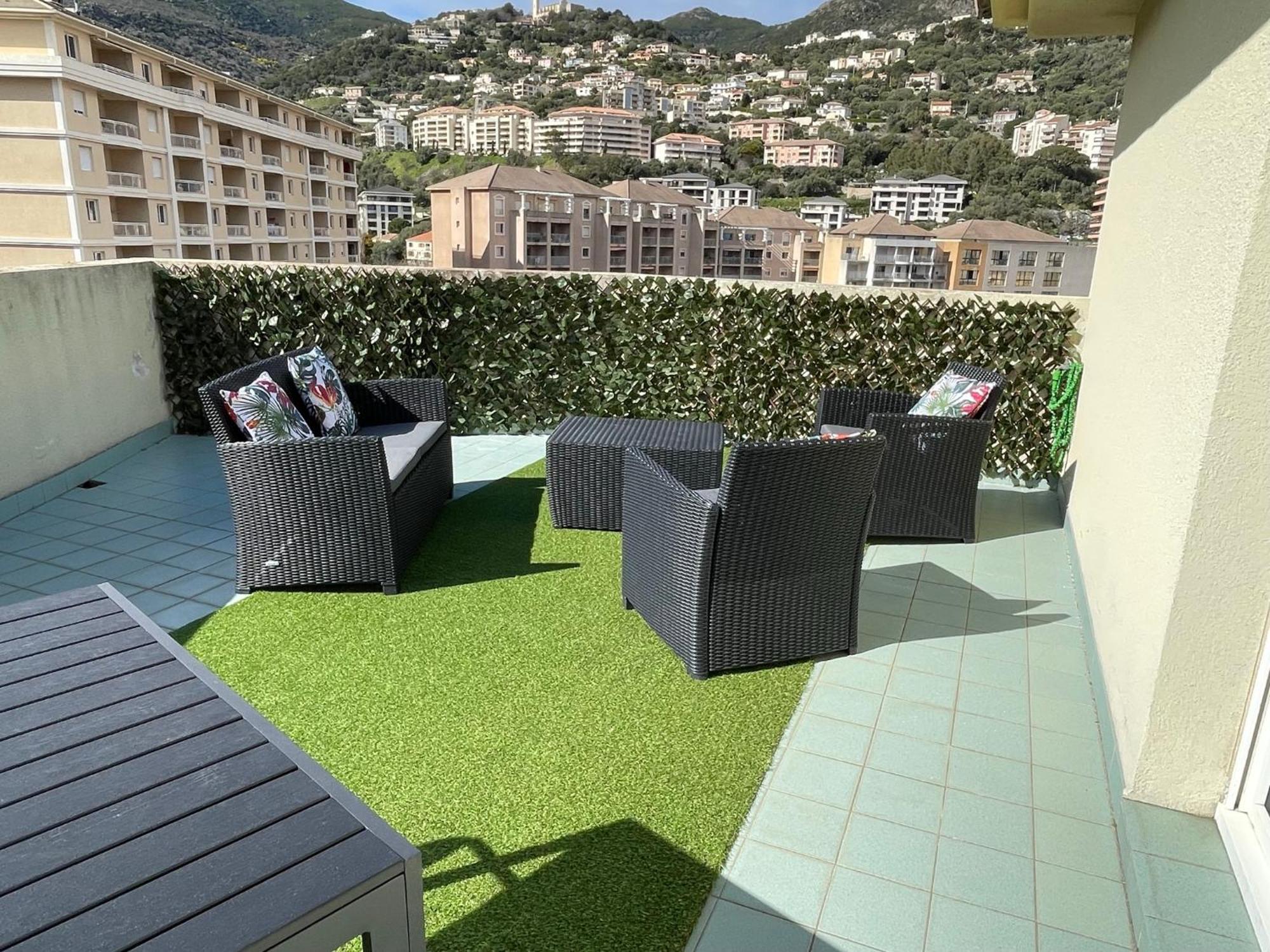 Grand T2 Proche Centre Ville, Vue Mer Et Montagne Bastia  Exterior photo